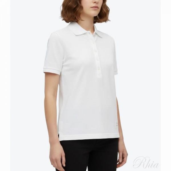 톰브라운 26SS 피케 릴렉스드 스트라이프 폴로 FJP014A 00050 100 - Thom Browne