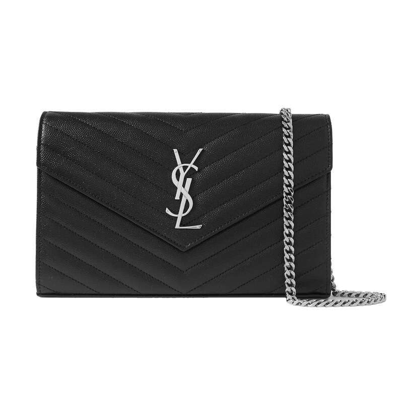 생로랑 모노그램 마틀라세 로고 크로스백 블랙 377828 BOW02 1000 - Saint Laurent