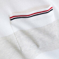 [국내배송] 톰브라운 럭비 스트라이프 포켓 반팔 티셔츠 그레이 MJS201A J0049 썸네일 3