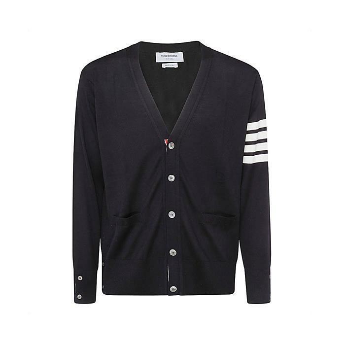 [국내배송] 톰브라운 메리노 4바 울 가디건 네이비 MKC002A Y1014 - Thom Browne