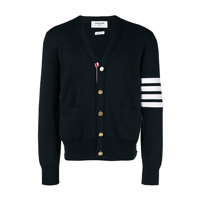 [국내배송] 톰브라운 밀라노 4바 스티치 가디건 네이비 MMKC171A 00219 - Thom Browne