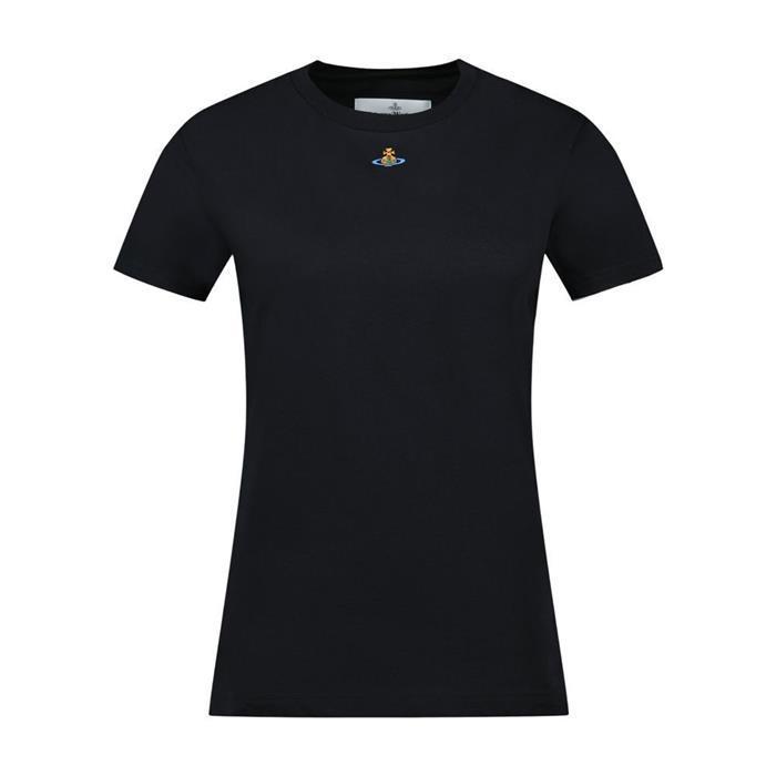 [국내배송] 비비안웨스트우드 ORB 페루 반팔티 자수 로고 블랙 3G010017 J001M - Vivienne Westwood