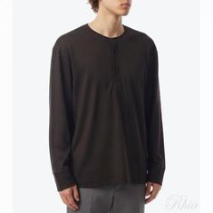 스튜디오니콜슨 26FW 규토 헨리 넥 LS 티셔츠 1485 블랙그레이프 큐토 헨리넥 롱슬리브 썸네일 1