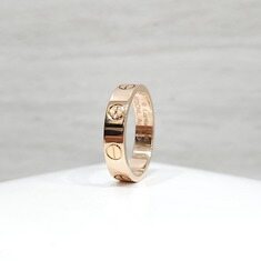 [럭스유] 까르띠에 러브 밴드 링 스몰 46호 18K 핑크골드 썸네일 1