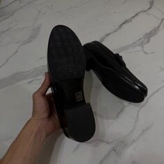 셀린느 루코 폴리쉬드 카프스킨 트리옹프 로퍼 신발 블랙 41 335813001C-38NO 썸네일 7