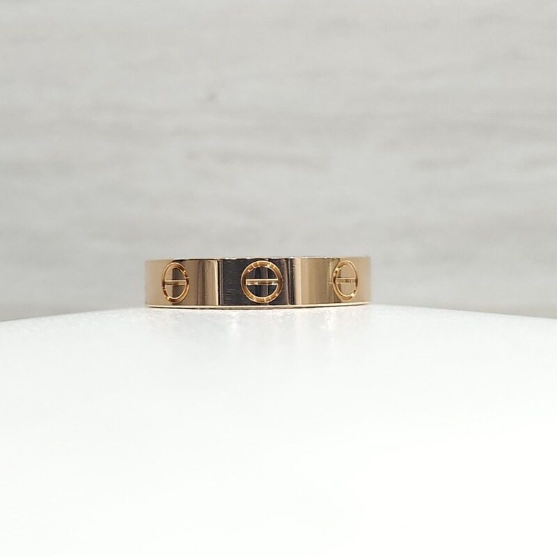 [럭스유] 까르띠에 러브 밴드 링 스몰 49호 18K 핑크골드 - Cartier