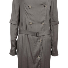 (55) 그레이브라운 벨티드 여성 트렌치 코트 썸네일 4