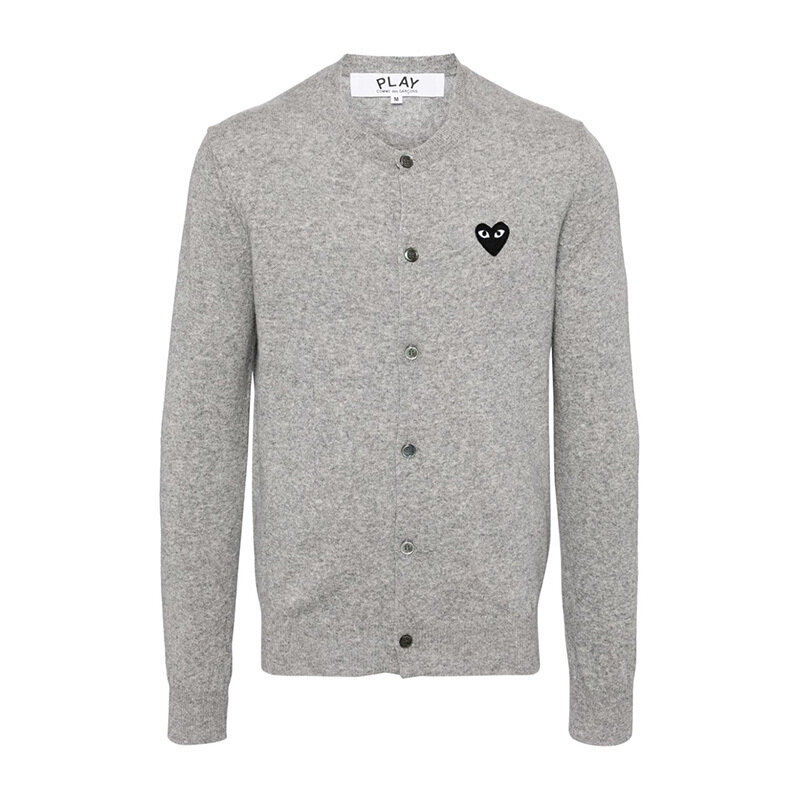 26SS 꼼데가르송 블랙 하트 와펜 가디건 그레이 AX N023 051 2 - Comme des Garcons