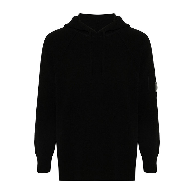 CP컴퍼니 램스울 후드 니트 블랙 17CMKN149A 110149A 999 - CP company