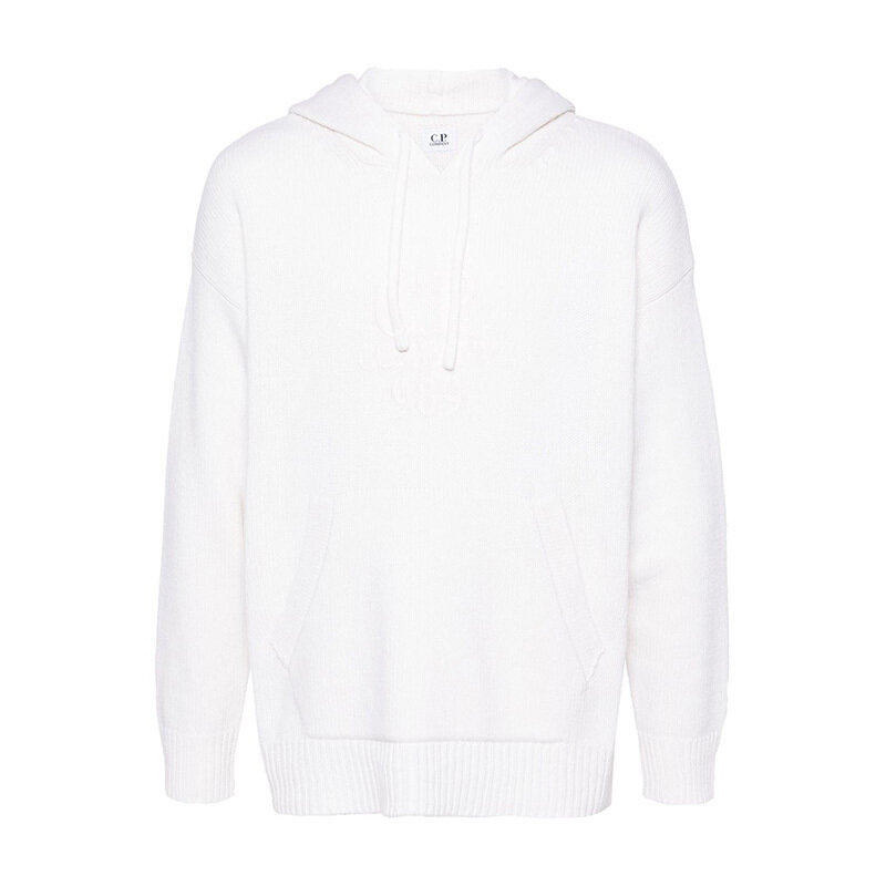 CP컴퍼니 램스울 박시 후드 니트 화이트 17CMKN145A 110149A 103 - CP company