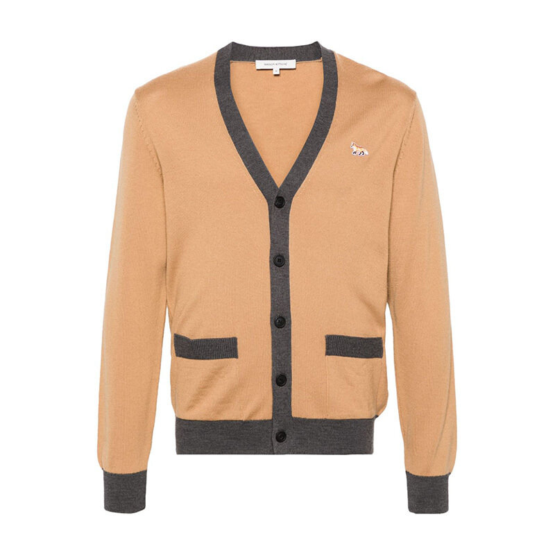 메종키츠네 베이비 폭스 패치 가디건 브라운 MM00505KT1036 P220 - Maison Kitsune