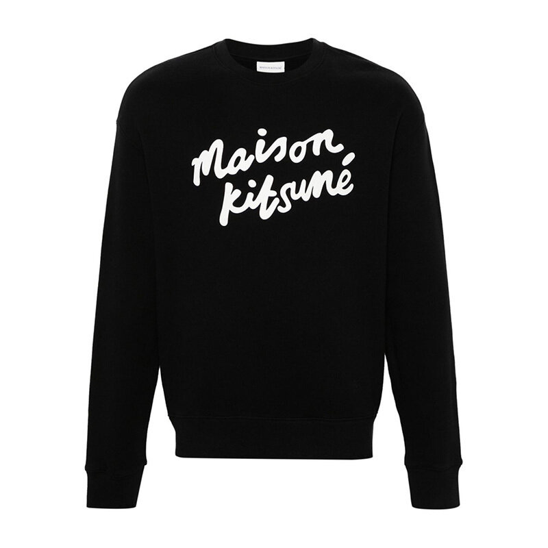 메종키츠네 핸드라이팅 로고 맨투맨 블랙 MM00301KM0307 O197 - Maison Kitsune