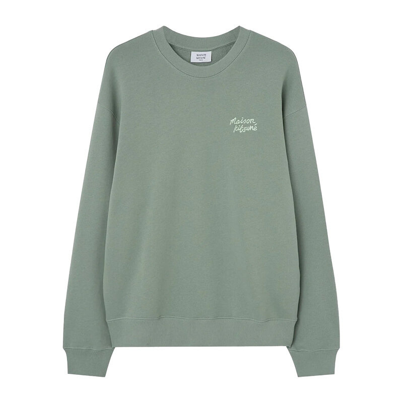 메종키츠네 핸드라이팅 맨투맨 그린 MM00315KM0321 0078 - Maison Kitsune
