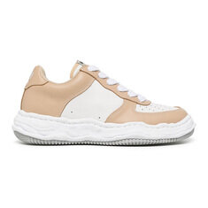 미하라야스히로 웨인 레더 스니커즈 A08FW706 BEIGE WHT 썸네일 1