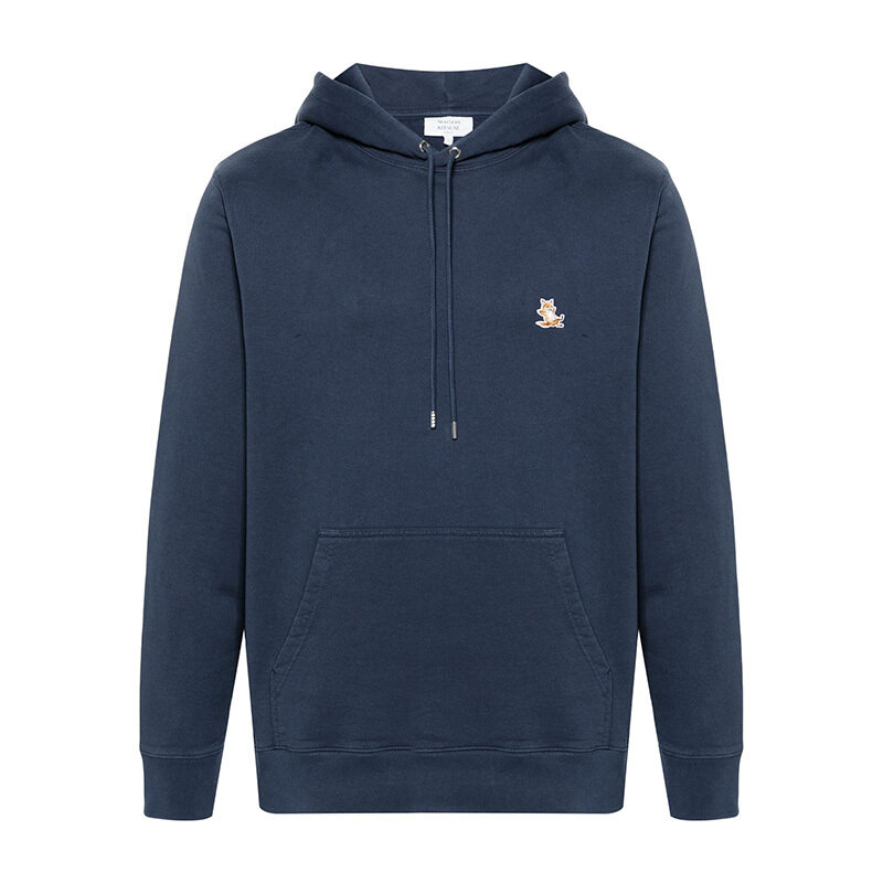 메종키츠네 칠렉스 폭스 패치 후드티 네이비 LM00706KM0001 P476 - Maison Kitsune