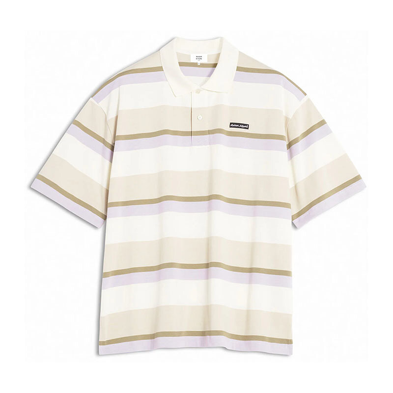 메종키츠네 스트라이프 폴로 셔츠 OM00206KJ7019 0233 - Maison Kitsune