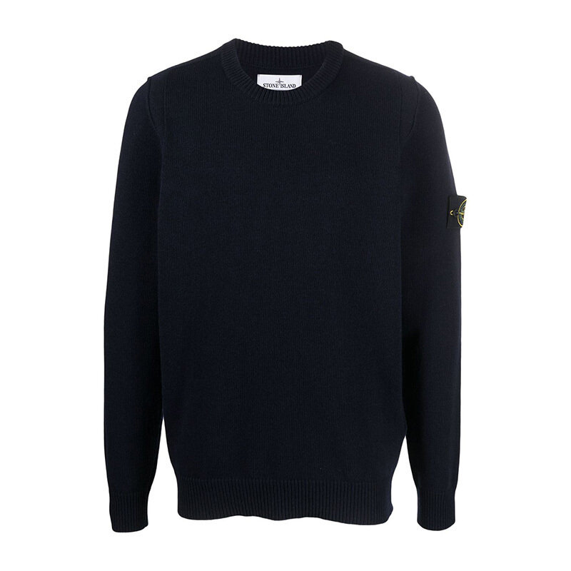 스톤아일랜드 램스울 크루넥 니트 네이비 7915508A3 A0020 - Stone Island