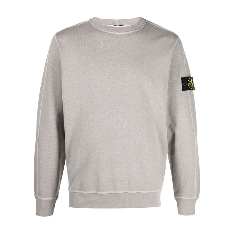 스톤아일랜드 로고 패치 크루넥 맨투맨 그레이 801566060 V0164 - Stone Island