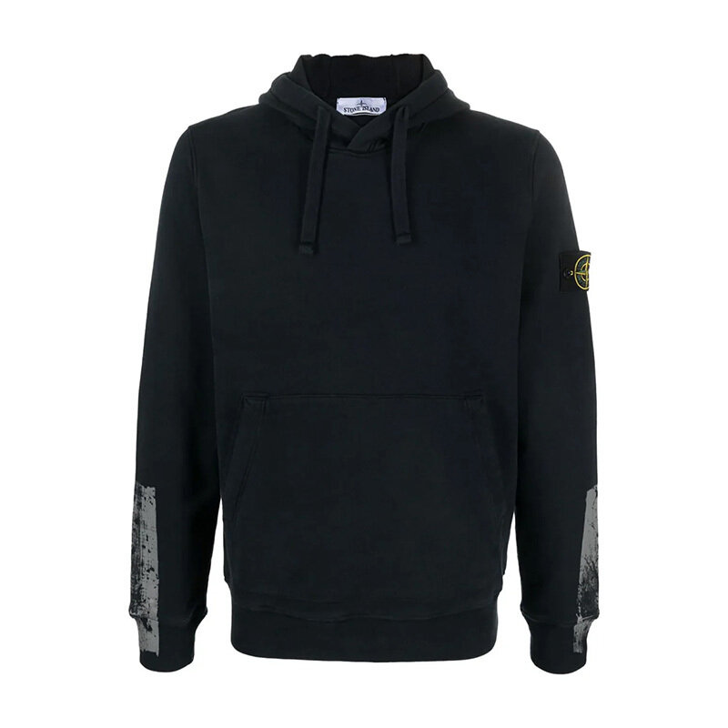 스톤아일랜드 테이프 포 프린트 후드 티셔츠 네이비 791567461 V0020 - Stone Island