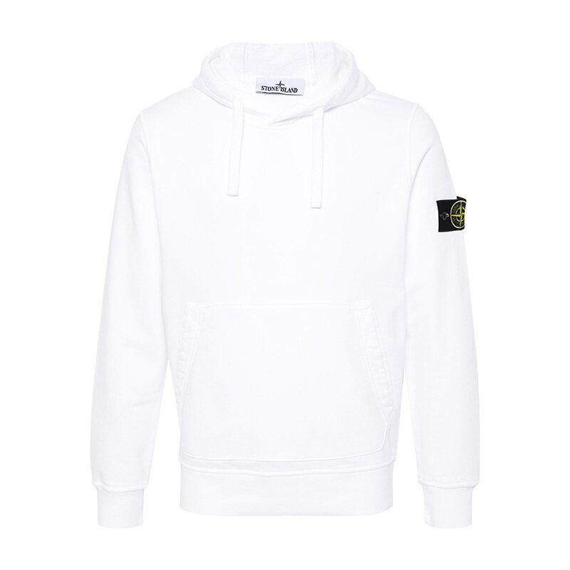 스톤아일랜드 로고 패치 후드 티셔츠 화이트 801564151 A0001 - Stone Island