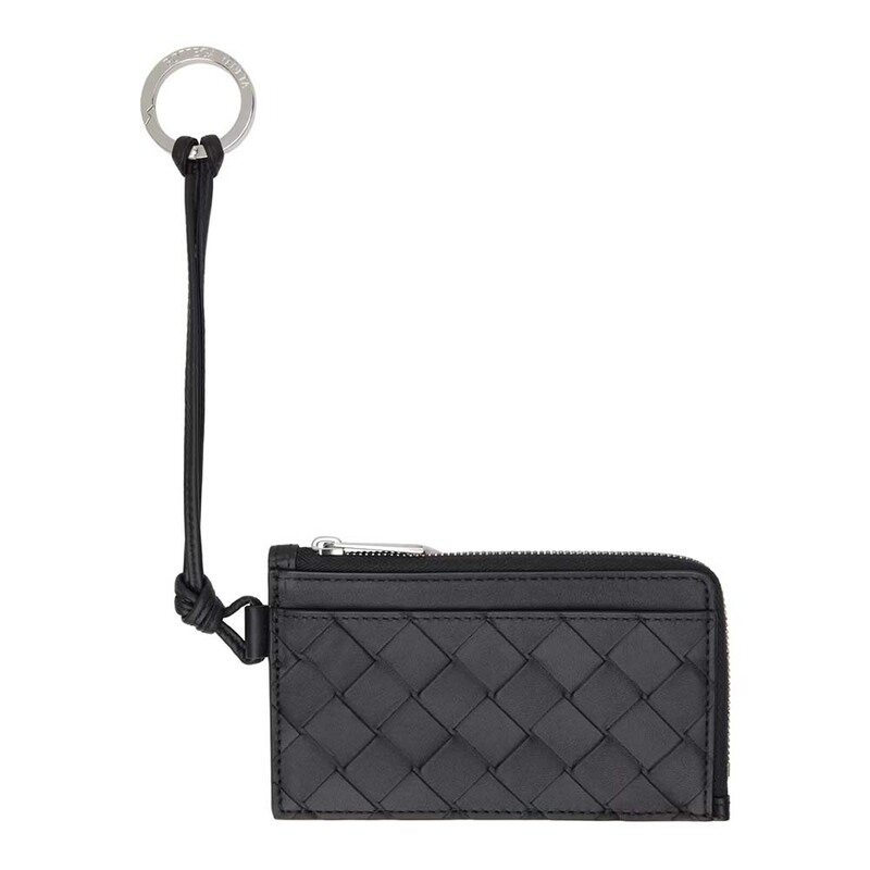 보테가베네타 인트레치아토 L 지퍼 카드지갑 블랙 775544 VCPQ3 8803 - Bottega Veneta