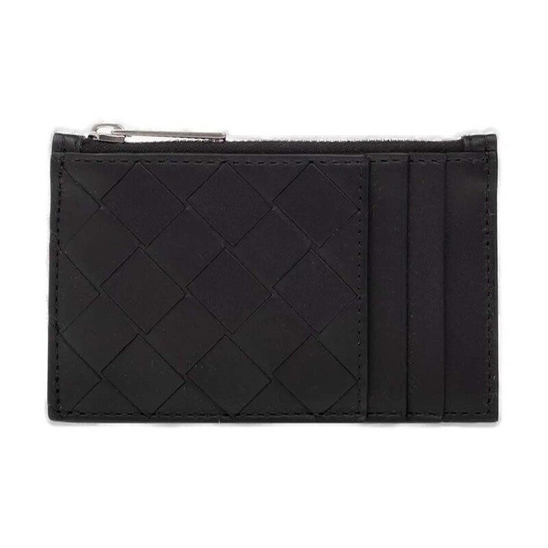 보테가베네타 인트레치아토 지퍼 카드지갑 블랙 755985 VCPQ3 8803 - Bottega Veneta