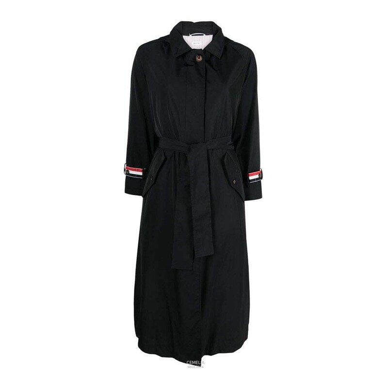톰브라운 폴리 트윌 카 코트 블랙 FOC812H 07259 001 - Thom Browne