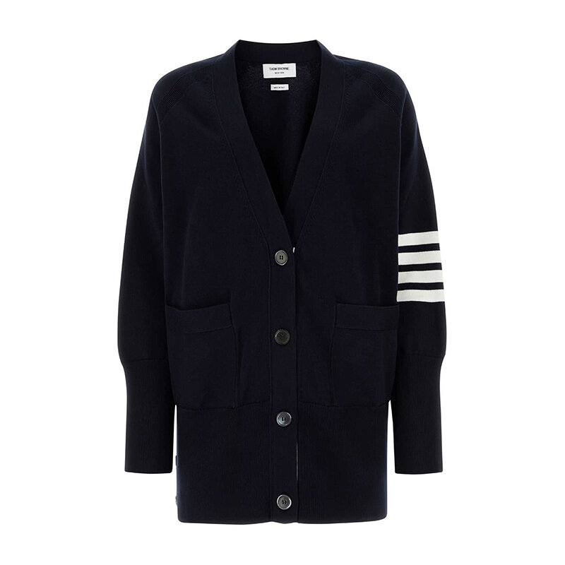26SS 톰브라운 4바 스트라이프 가디건 네이비 FKC424A Y3007 415 - Thom Browne