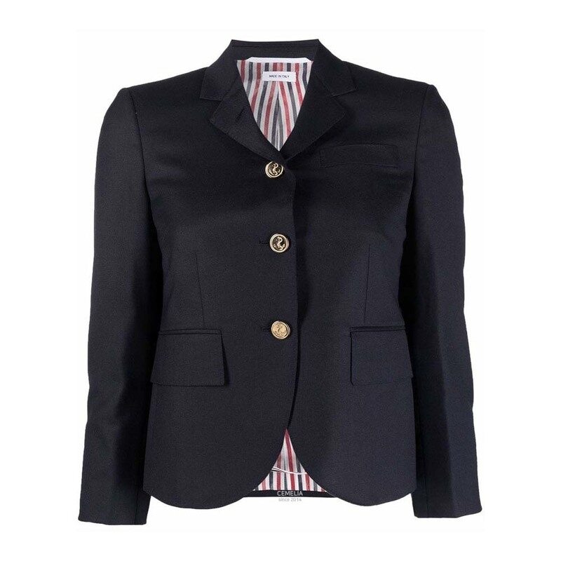 26SS 톰브라운 슈퍼 120수 트윌 울 자켓 네이비 FBC010V 00626 415 - Thom Browne