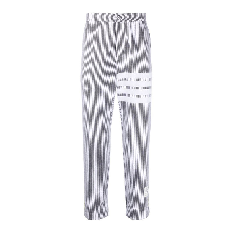 톰브라운 4바 시어서커 루프백 코튼 팬츠 라이트그레이 MJQ165A J0063 055 - Thom Browne