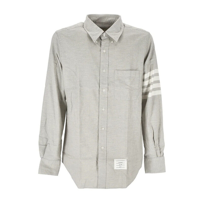 26SS 톰브라운 4바 솔리드 플란넬 셔츠 미드그레이 MWL272A 05245 035 - Thom Browne