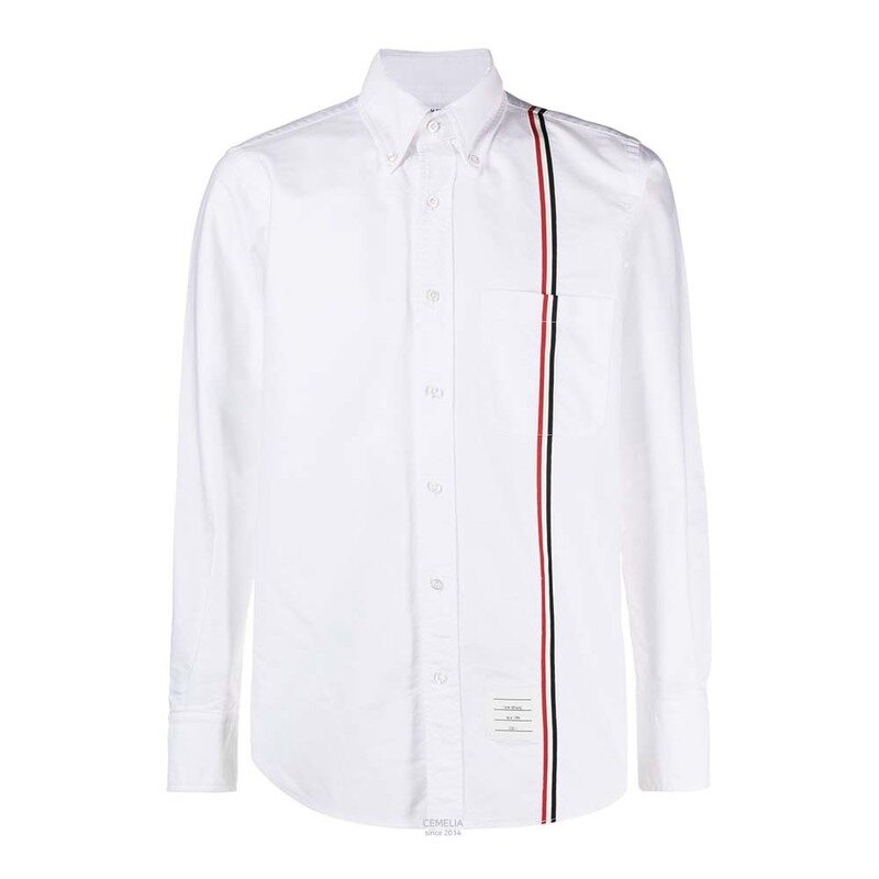 톰브라운 RWB 스트라이프 셔츠 화이트 MWL396A F0313 100 - Thom Browne