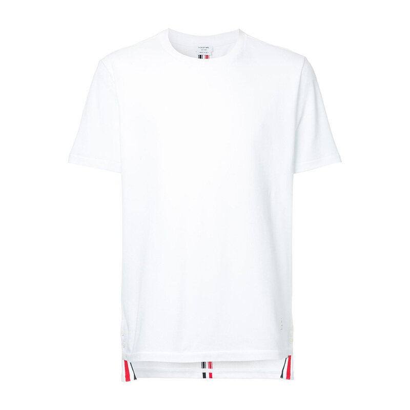 26SS 톰브라운 센터백 스트라이프 반팔티 화이트 MJS056A 00050 100 - Thom Browne