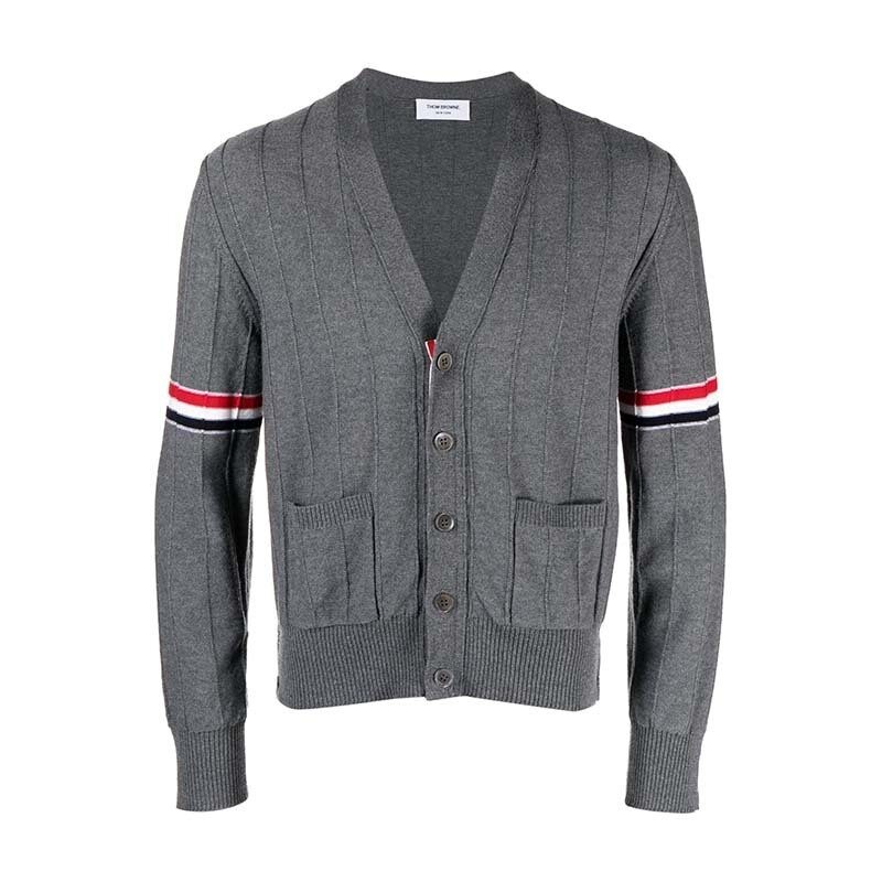 톰브라운 울 릴랙스 암밴드 가디건 미드그레이 MKC519A Y1002 035 - Thom Browne