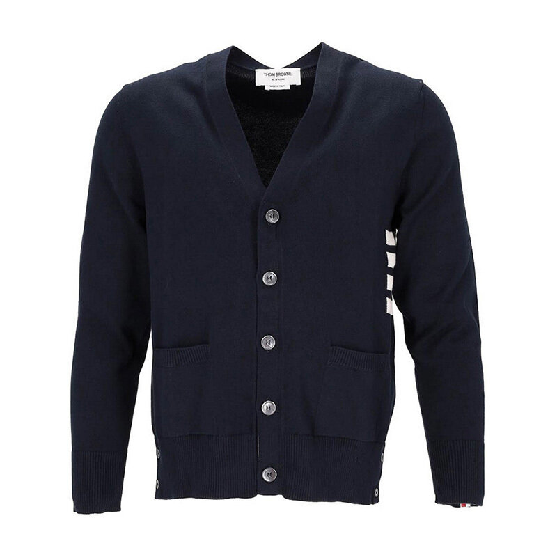 톰브라운 4바 스트라이프 가디건 네이비 MKC581A Y3043 415 - Thom Browne