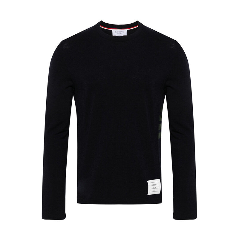 톰브라운 울 저지 4바 티셔츠 네이비 MJS218A J0149 415 - Thom Browne