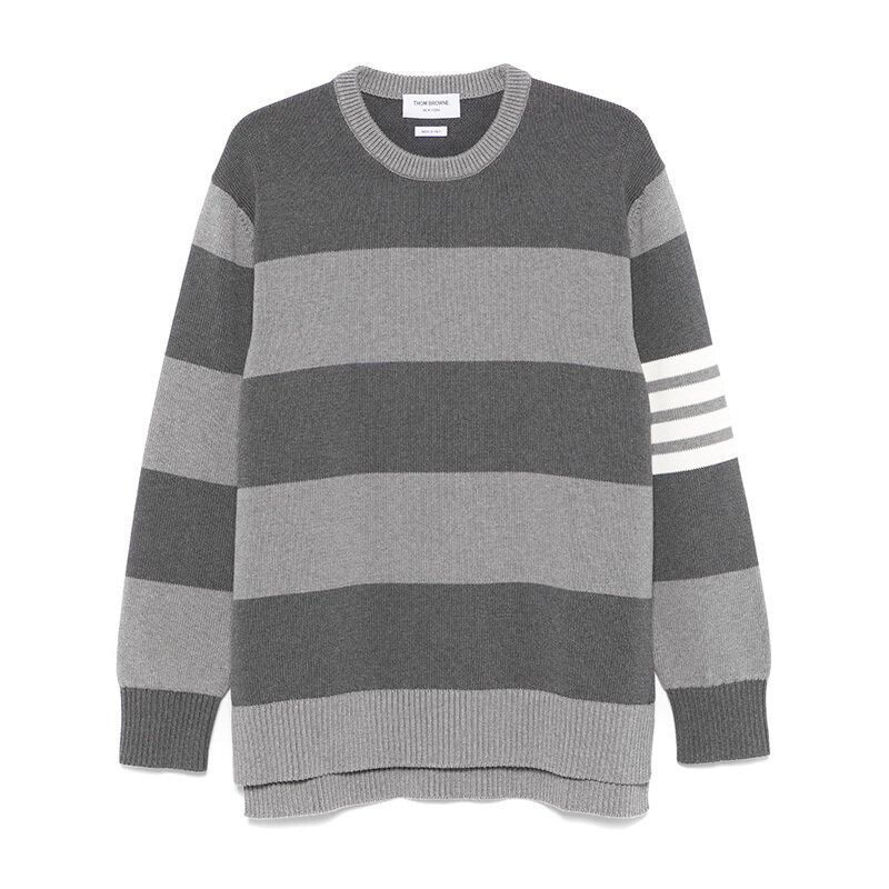 톰브라운 로즈 아이콘 럭비 니트 그레이 MKA523A Y3016 982 - Thom Browne