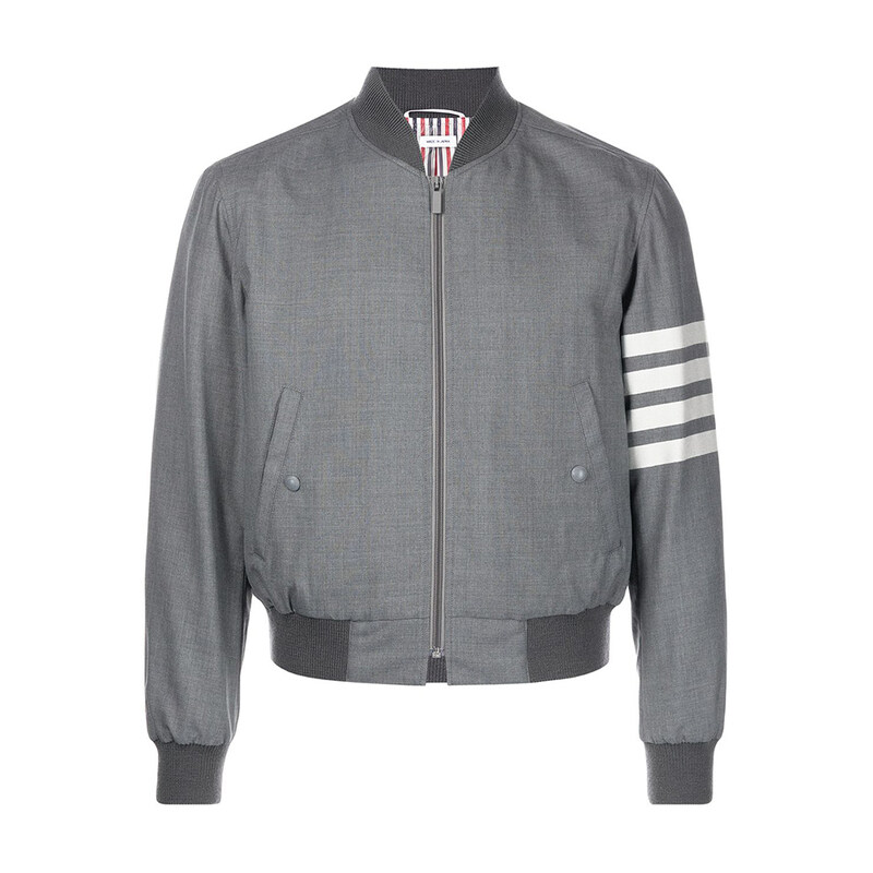 26SS 톰브라운 4바 스트라이프 블루종 자켓 미드그레이 MJO030A 06146 035 - Thom Browne
