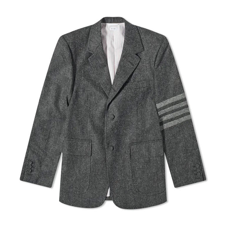 톰브라운 4바 도니골 트위드 자켓 다크그레이 MJU560A 05385 025 - Thom Browne