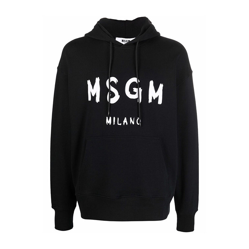 엠에스지엠 로고 프린트 후드 티셔츠 블랙 2000MM515 200000 99 - MSGM