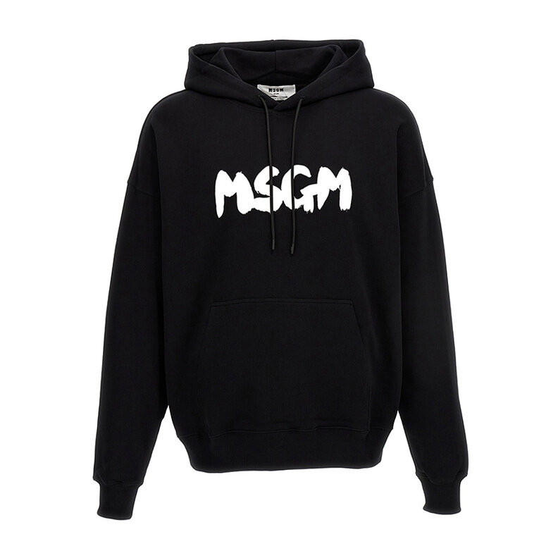 엠에스지엠 로고 후드 티셔츠 블랙 3540MM101 237799 99 - MSGM