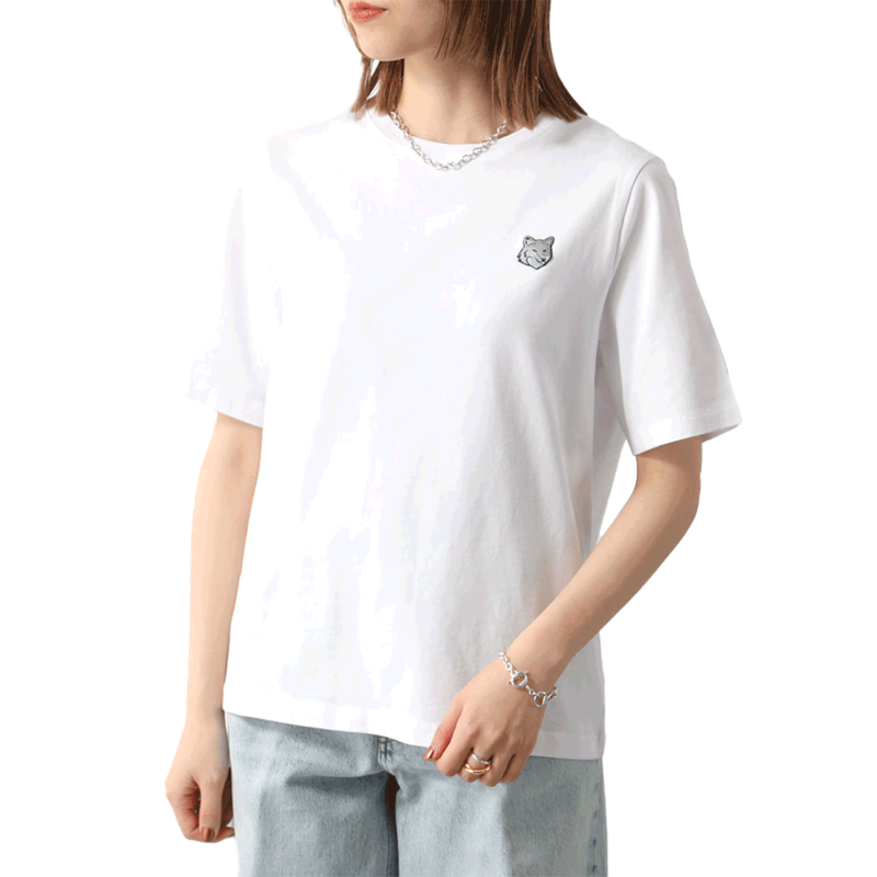 [국내배송] 메종키츠네 볼드 폭스헤드 여성 반팔 티셔츠 MW00111KJ0119-P100 - Maison Kitsune