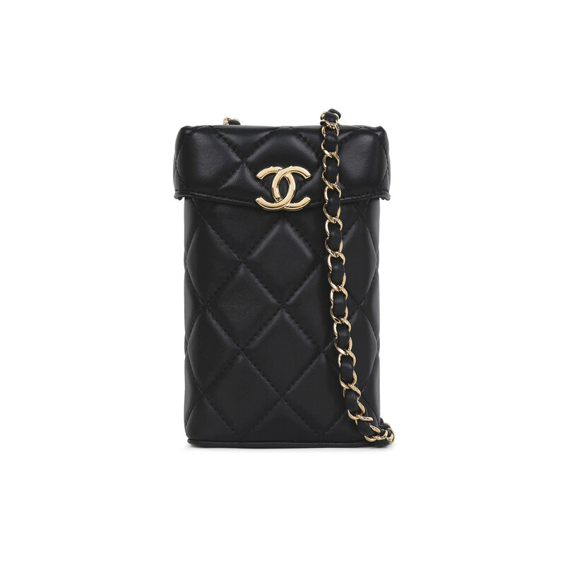 샤넬 블랙 금장 박스 미니 체인백 AS2876 - Chanel