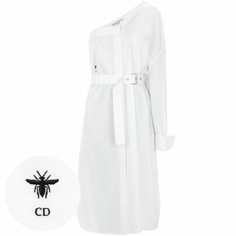 디올 에크루 CD 실크 원피스 421D11A3124 0200 - Christian Dior