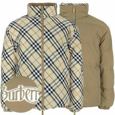 버버리 그레인 체크 리버시블 구스 다운 자켓 8098487 GRAIN 썸네일 1