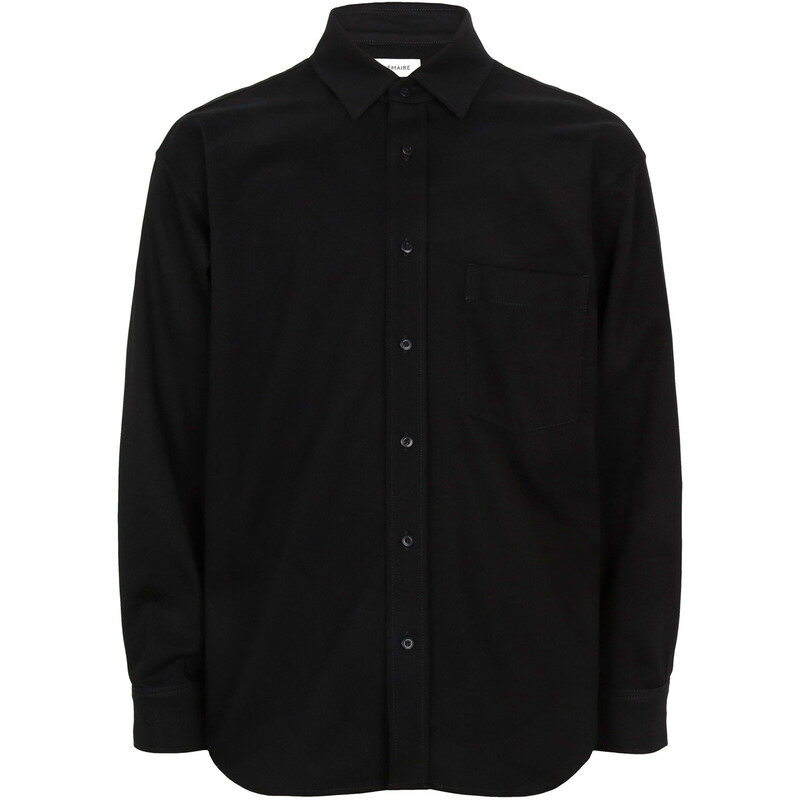 르메르 블랙 코튼 빅 셔츠 OV1019 LF1365 999 - Lemaire