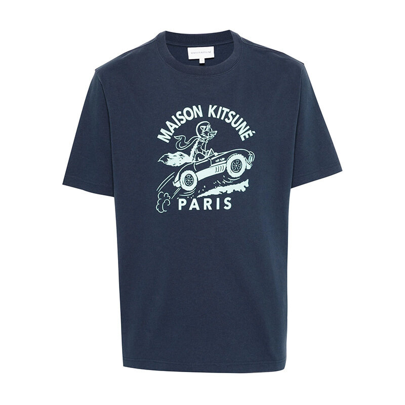 메종키츠네 레이싱 폭스 반찰 티셔츠 MM00109KJ0118 P476 - Maison Kitsune