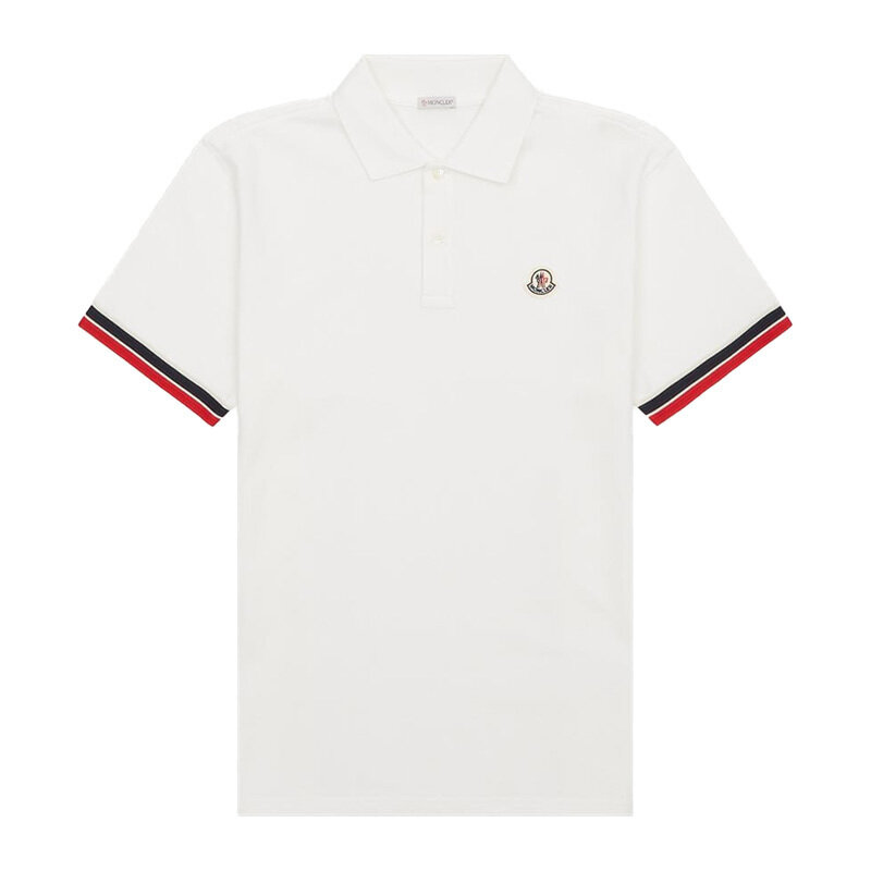 몽클레르 로고 패치 폴로 셔츠 화이트 8A00020 89A16 034 - Moncler