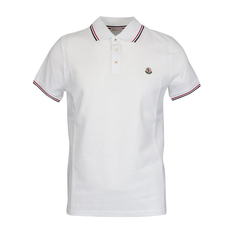 26SS 몽클레르 로고 패치 폴로 셔츠 화이트 8A70300 84556 001 - Moncler