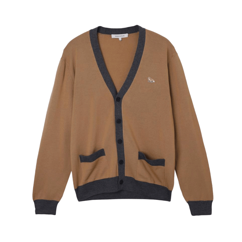 [국내배송] 메종키츠네 가디건 베이비폭스 컬러블록 남성 MM00505KT1036-P220 - Maison Kitsune